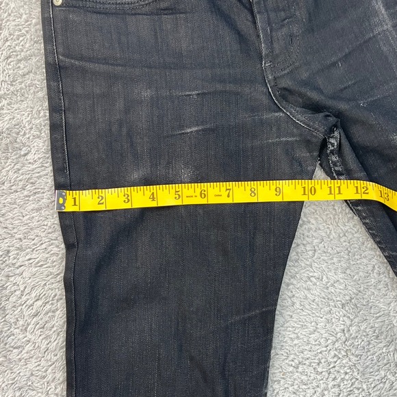 Naked Famous Denim Jeans Mens Black Skinny Fit Cotton Button Fly Tapered - Picture 9 of 13